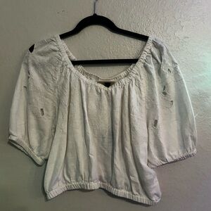 White off the shoulder top